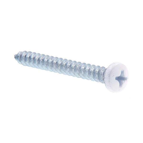 Prime-Line Sheet Metal Screw, S-Tap Pan Head Phil Dr No. 8 X 1-1/2in Zinc Pl Steel Black Head 25PK 9154889 - main